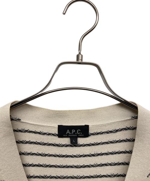 A.P.C.（アーペーセー）A.P.C. (アーペーセー) シルクカシミヤ混カーディガン ベージュ サイズ:Lの古着・服飾アイテム