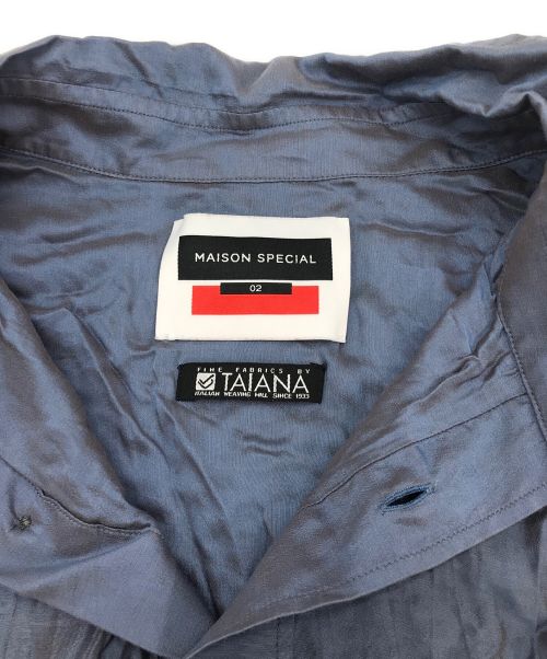 MAISON SPECIAL（メゾンスペシャル）MAISON SPECIAL (メゾンスペシャル) タイアナ シアープライムオーバーレギュラーシャツ ブルー サイズ:Mの古着・服飾アイテム
