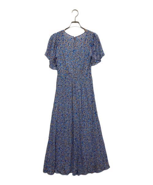 FRAY ID（フレイ アイディー）FRAY ID (フレイ アイディー) カシュクールプリントワンピース ブルーの古着・服飾アイテム