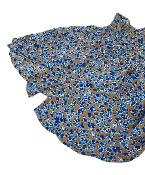 FRAY ID（フレイ アイディー）FRAY ID (フレイ アイディー) カシュクールプリントワンピース ブルーの古着・服飾アイテム