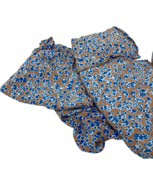 FRAY ID（フレイ アイディー）FRAY ID (フレイ アイディー) カシュクールプリントワンピース ブルーの古着・服飾アイテム