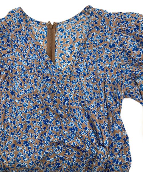 FRAY ID（フレイ アイディー）FRAY ID (フレイ アイディー) カシュクールプリントワンピース ブルーの古着・服飾アイテム