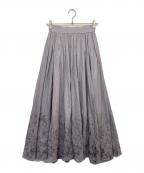 anuansアニュアンス）の古着「スウィングエンブロイダリースカート」｜ピンク