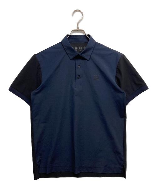BLACK LABEL CRESTBRIDGE（ブラックレーベル クレストブリッジ）BLACK LABEL CRESTBRIDGE (ブラックレーベル クレストブリッジ) S/Sストレッチシャツ ネイビー サイズ:Mの古着・服飾アイテム