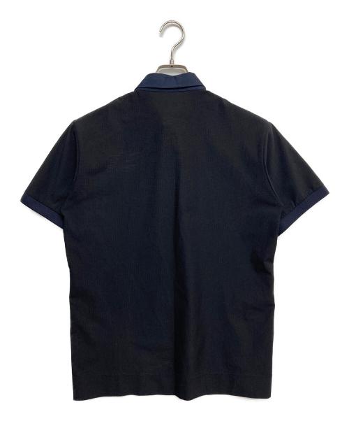 BLACK LABEL CRESTBRIDGE（ブラックレーベル クレストブリッジ）BLACK LABEL CRESTBRIDGE (ブラックレーベル クレストブリッジ) S/Sストレッチシャツ ネイビー サイズ:Mの古着・服飾アイテム