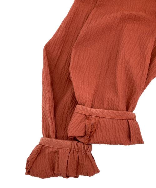 IENA（イエナ）IENA (イエナ) コットンリップルウエストシェイプワンピース レッド サイズ:34の古着・服飾アイテム