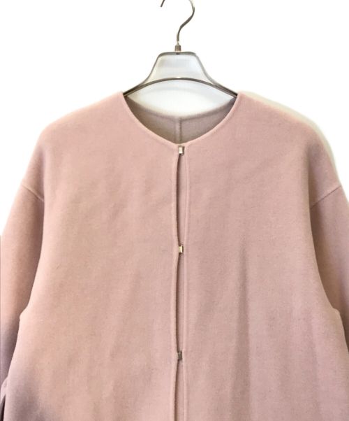 FRAY ID（フレイ アイディー）FRAY ID (フレイ アイディー) カシミヤ混BALLIリバーコート ピンク サイズ:1の古着・服飾アイテム