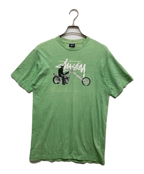 stussy（ステューシー）stussy (ステューシー) チョッパープリントTシャツ グリーン サイズ:MEDIUMの古着・服飾アイテム