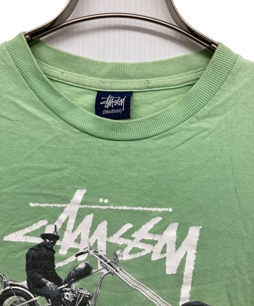 stussy（ステューシー）stussy (ステューシー) チョッパープリントTシャツ グリーン サイズ:MEDIUMの古着・服飾アイテム