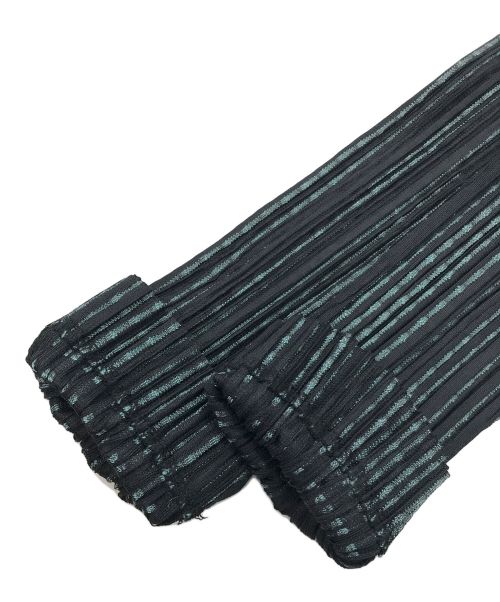 PLEATS PLEASE（プリーツプリーズ）PLEATS PLEASE (プリーツプリーズ) METEOR SHOWERブルゾン ネイビー サイズ:3の古着・服飾アイテム