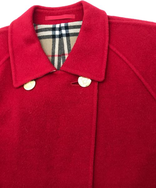 Burberry's（バーバリーズ）Burberry's (バーバリーズ) カシミヤ混コート レッド サイズ:Mの古着・服飾アイテム