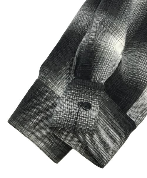 CalTop（キャルトップ）CalTop (キャルトップ) オンブレチェックシャツ ブラック サイズ:Sの古着・服飾アイテム