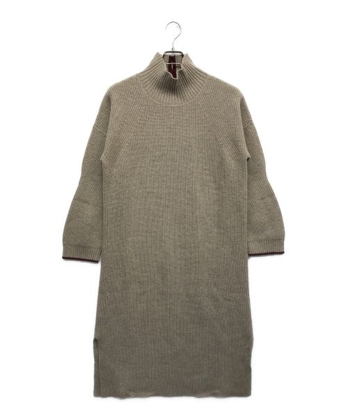 PAUL SMITH（ポールスミス）Paul Smith (ポールスミス) ニットワンピース ベージュ サイズ:Mの古着・服飾アイテム