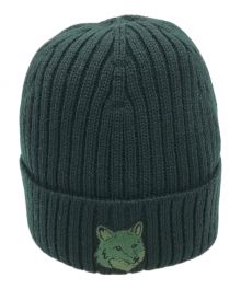 maison kitsune（メゾンキツネ）の古着「BOLD FOX HEAD BEANIE」｜グリーン