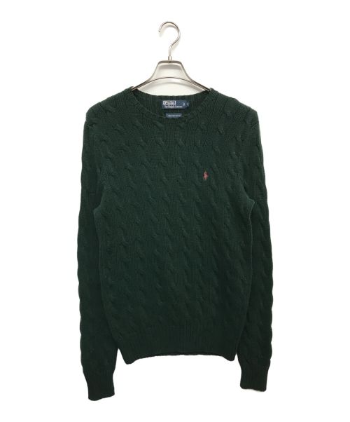 POLO RALPH LAUREN（ポロ・ラルフローレン）POLO RALPH LAUREN (ポロ・ラルフローレン) ピマコットンニット グリーン サイズ:Sの古着・服飾アイテム