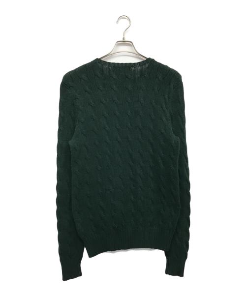 POLO RALPH LAUREN（ポロ・ラルフローレン）POLO RALPH LAUREN (ポロ・ラルフローレン) ピマコットンニット グリーン サイズ:Sの古着・服飾アイテム