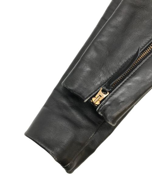 VANSON（バンソン）VANSON (バンソン) シングルライダースジャケット ブラック サイズ:32の古着・服飾アイテム