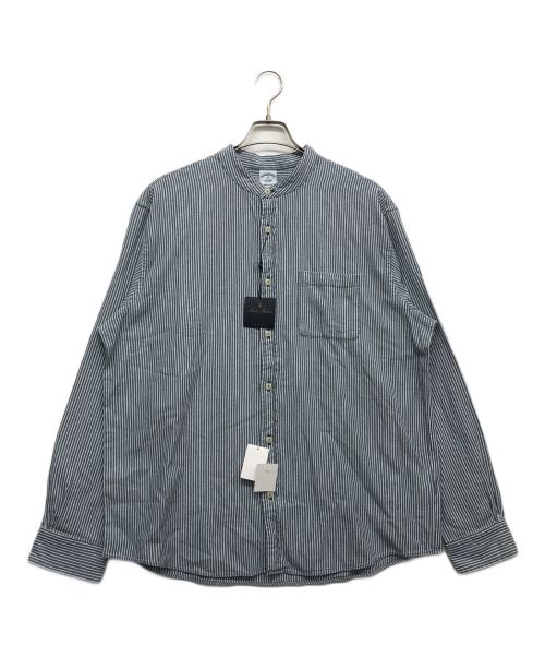 BROOKS BROTHERS（ブルックスブラザーズ）BROOKS BROTHERS (ブルックスブラザーズ) ノーカラーシャツ ブルー サイズ:XLの古着・服飾アイテム