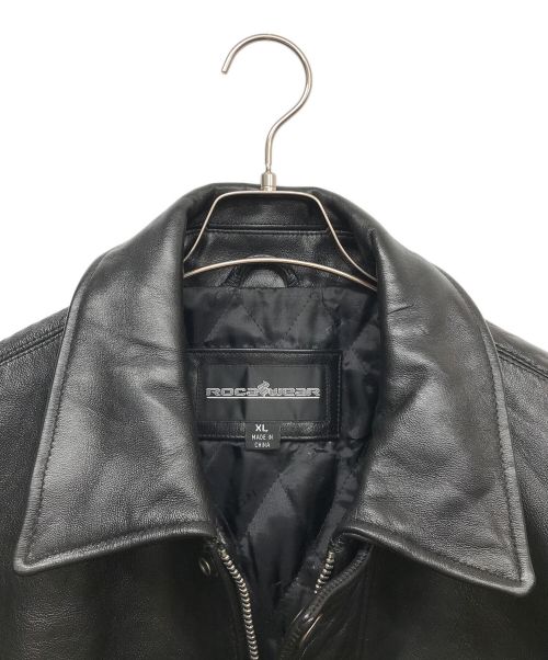 ROCA WEAR（ロカウェア）ROCA WEAR (ロカウェア) レザージャケット ブラック サイズ:XLの古着・服飾アイテム