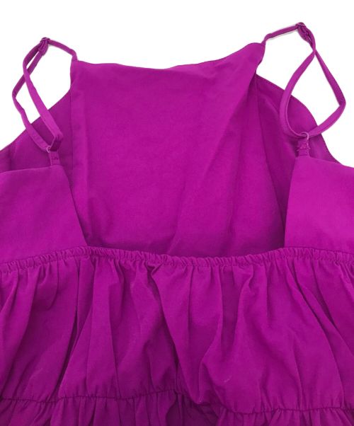 UN3D.（アンスリード）UN3D. (アンスリード) ティアードキャミワンピース パープル サイズ:36の古着・服飾アイテム