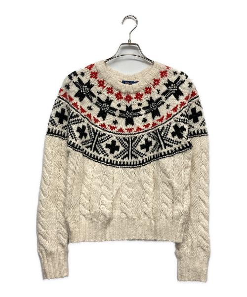 POLO RALPH LAUREN（ポロ・ラルフローレン）POLO RALPH LAUREN (ポロ・ラルフローレン) ノルディックセーター ホワイト サイズ:Sの古着・服飾アイテム