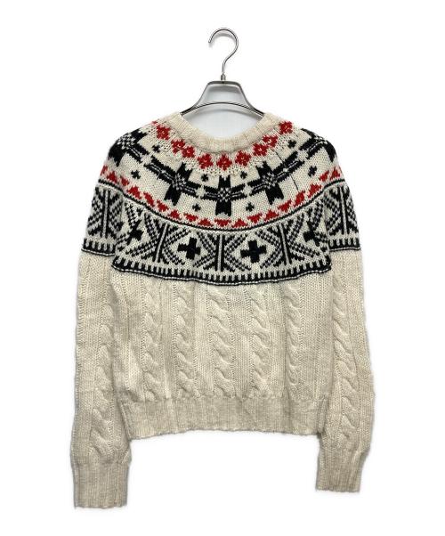 POLO RALPH LAUREN（ポロ・ラルフローレン）POLO RALPH LAUREN (ポロ・ラルフローレン) ノルディックセーター ホワイト サイズ:Sの古着・服飾アイテム