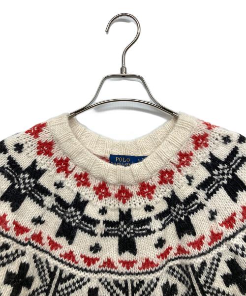 POLO RALPH LAUREN（ポロ・ラルフローレン）POLO RALPH LAUREN (ポロ・ラルフローレン) ノルディックセーター ホワイト サイズ:Sの古着・服飾アイテム