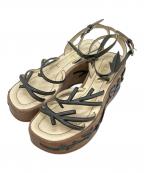 PRADAプラダ）の古着「ウェッジソールサンダル」｜ベージュ