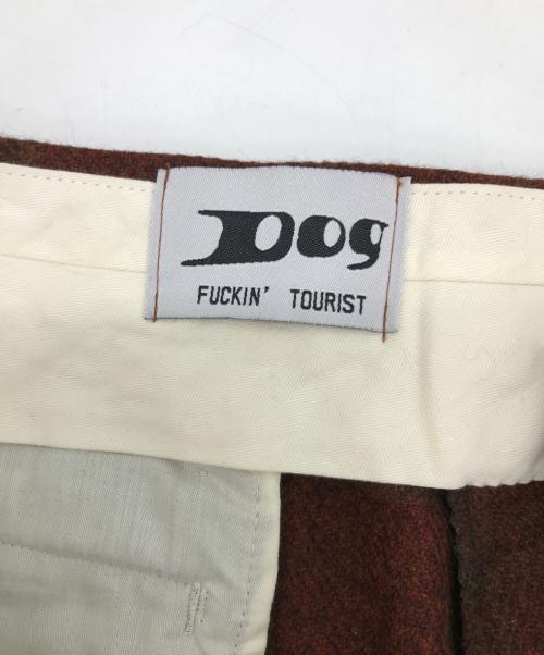 FUCKIN TOURIST（ファキンツーリスト）FUCKIN TOURIST (ファキンツーリスト) ジップデザインチェックパンツ ブラウン サイズ:記載無の古着・服飾アイテム