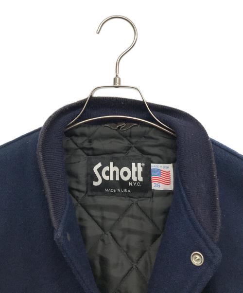 Schott（ショット）Schott (ショット) レザースタジャン ブルー サイズ:36の古着・服飾アイテム