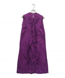 tricot COMME des GARCONS（トリココムデギャルソン）の古着「フリルアウトシームデザインノースリーブワンピース」｜パープル