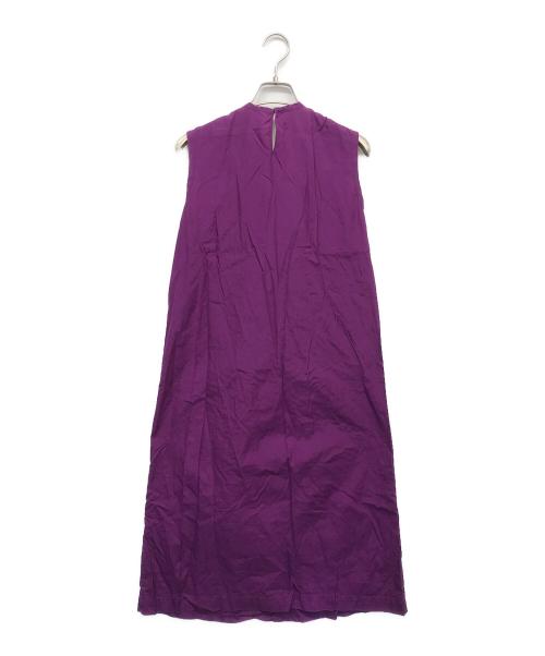 tricot COMME des GARCONS（トリココムデギャルソン）tricot COMME des GARCONS (トリココムデギャルソン) フリルアウトシームデザインノースリーブワンピース パープル サイズ:Mの古着・服飾アイテム