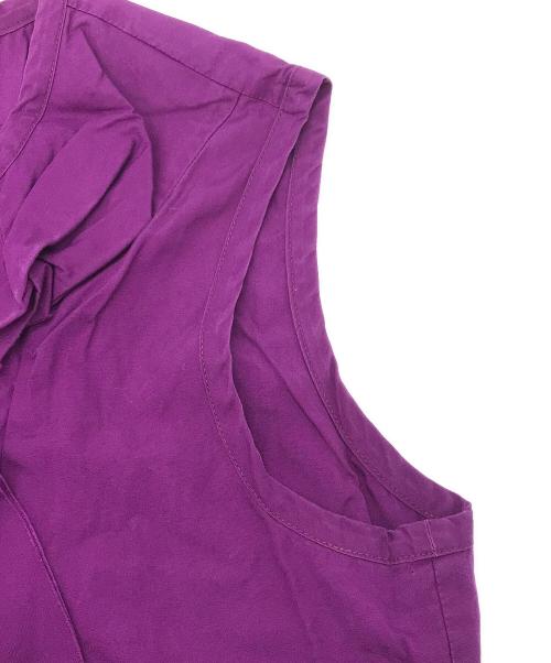 tricot COMME des GARCONS（トリココムデギャルソン）tricot COMME des GARCONS (トリココムデギャルソン) フリルアウトシームデザインノースリーブワンピース パープル サイズ:Mの古着・服飾アイテム