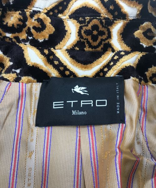 ETRO（エトロ）ETRO (エトロ) Velvet cropped jacket ベージュ サイズ:44の古着・服飾アイテム