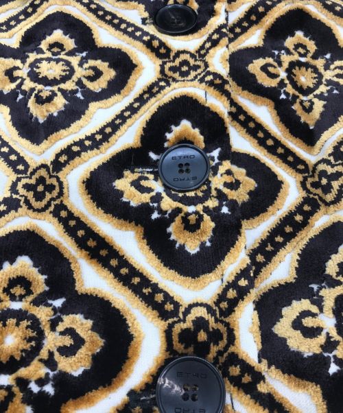 ETRO（エトロ）ETRO (エトロ) Velvet cropped jacket ベージュ サイズ:44の古着・服飾アイテム