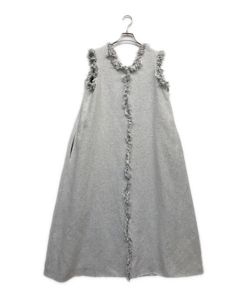 maison de dolce（メゾンドドルチェ）maison de dolce (メゾンドドルチェ) ツイードノースリーブワンピース グレー サイズ:Fの古着・服飾アイテム