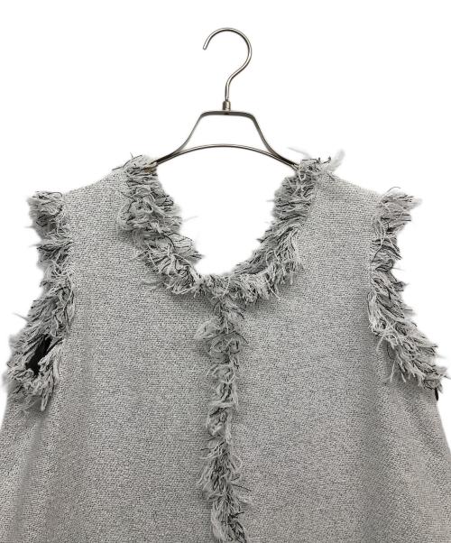 maison de dolce（メゾンドドルチェ）maison de dolce (メゾンドドルチェ) ツイードノースリーブワンピース グレー サイズ:Fの古着・服飾アイテム