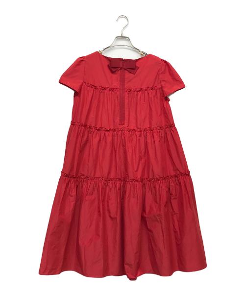 M'S GRACY（エムズグレイシー）M'S GRACY (エムズグレイシー) ティアードワンピース レッド サイズ:40の古着・服飾アイテム