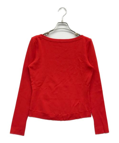 daisy lin for foxey（デイジーリン フォー フォクシー）daisy lin for foxey (デイジーリン フォー フォクシー) ボートネックニットプルオーバー レッド サイズ:40の古着・服飾アイテム