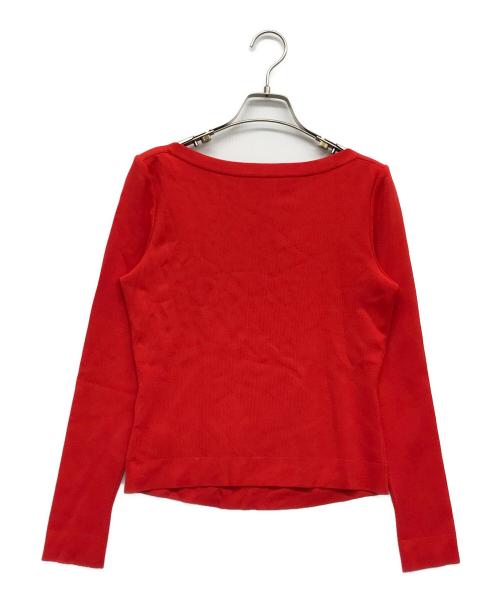 daisy lin for foxey（デイジーリン フォー フォクシー）daisy lin for foxey (デイジーリン フォー フォクシー) ボートネックニットプルオーバー レッド サイズ:40の古着・服飾アイテム