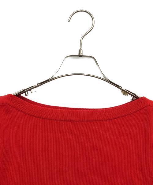 daisy lin for foxey（デイジーリン フォー フォクシー）daisy lin for foxey (デイジーリン フォー フォクシー) ボートネックニットプルオーバー レッド サイズ:40の古着・服飾アイテム