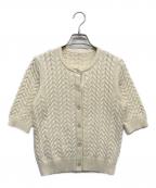 FOXEYフォクシー）の古着「シルク混ショートスリーブカーディガン」｜アイボリー