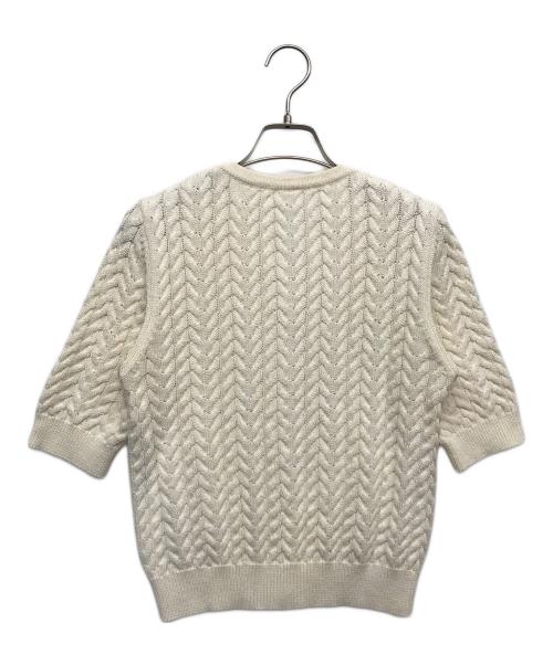 FOXEY（フォクシー）FOXEY (フォクシー) シルク混ショートスリーブカーディガン アイボリー サイズ:40の古着・服飾アイテム