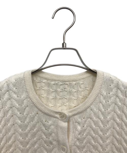 FOXEY（フォクシー）FOXEY (フォクシー) シルク混ショートスリーブカーディガン アイボリー サイズ:40の古着・服飾アイテム