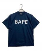 BAPE BY A BATHING APEベイプバイアベイシングエイプ）の古着「BAPEロゴプリントTシャツ」｜ブラック