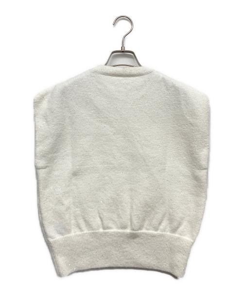 maison de Dolce.（メゾンドドルチェ）maison de Dolce. (メゾンドドルチェ) トゥインクルニット ホワイト サイズ:Fの古着・服飾アイテム