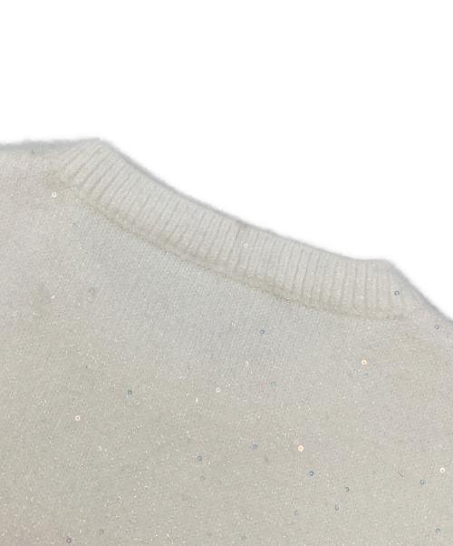 maison de Dolce.（メゾンドドルチェ）maison de Dolce. (メゾンドドルチェ) トゥインクルニット ホワイト サイズ:Fの古着・服飾アイテム