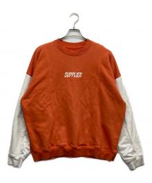 SUPPLIER（サプライヤー）の古着「バイカラーロゴスウェット」｜オレンジ
