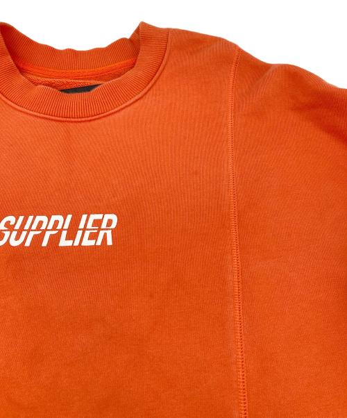 SUPPLIER（サプライヤー）SUPPLIER (サプライヤー) バイカラーロゴスウェット オレンジ サイズ:XLの古着・服飾アイテム
