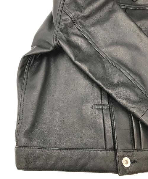 Liugoo Leathers（リューグーレザーズ）LIUGOO LEATHERS (リューグーレザーズ) シープスキンレザージャケット ブラック サイズ:Sの古着・服飾アイテム